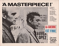 La Guerre Est Finie/The War Is Over (Film Desk/Film Forum)