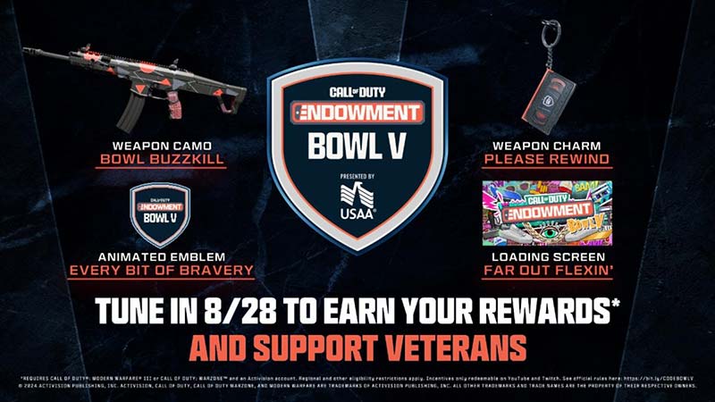 How to Watch The Call of Duty Endowment (C.O.D.E.) Bowl V Presented by USAA and Earn Rewards