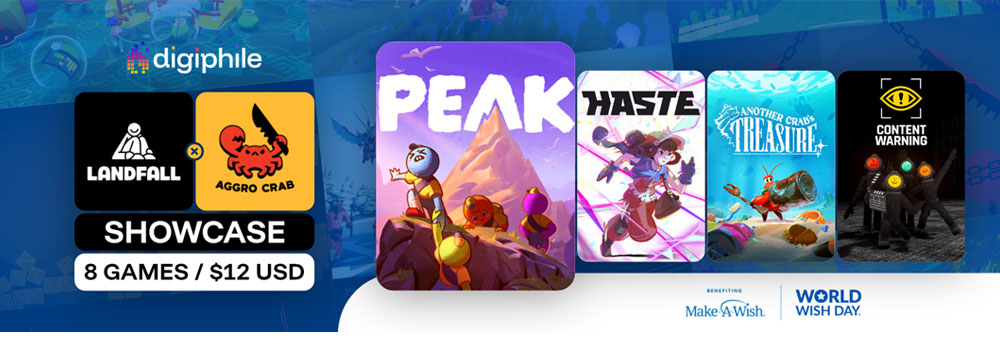 Digiphile Launches Landfall x Aggro Crab Showcase: $12 Indie Game Bundle Supporting Make-A-Wish
