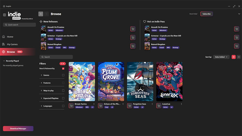 Indie.io Launches Indie Pass, a New Home for Discovering Indie Games
